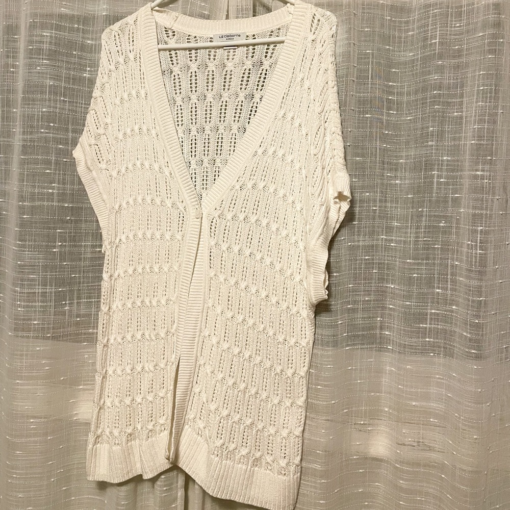 Plus size short sleeve crochet cardigan size 2x